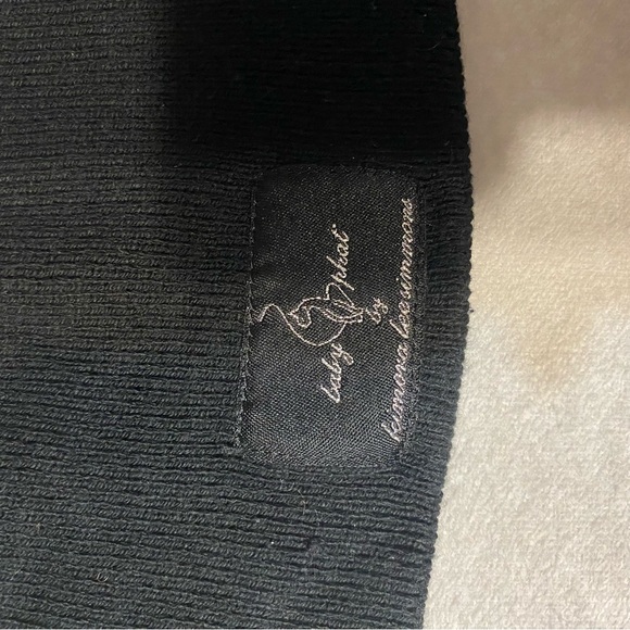 Baby Phat Black Pink White Knit Beanie Hat Women Logo Embroidered Streetwear Y2K - Picture 6 of 9